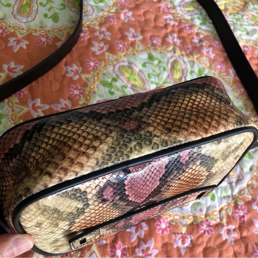 J/Slides Leather “Kandy” Crossbody Python Print B… - image 3